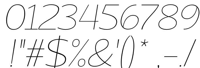 Atozimple Thin Italic Font OTHER CHARS