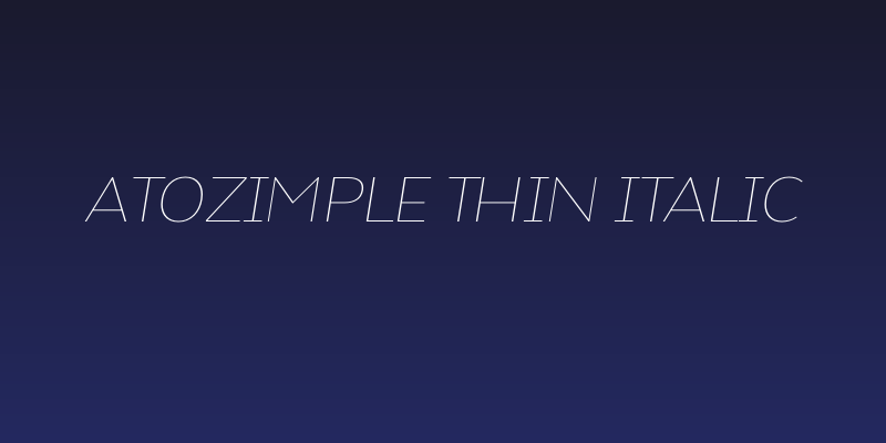 Atozimple Thin Italic Social Header