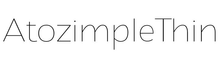 Atozimple Thin  Free Fonts Download