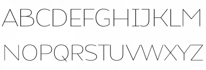Atozimple Thin Шрифта ВЕРХНИЙ