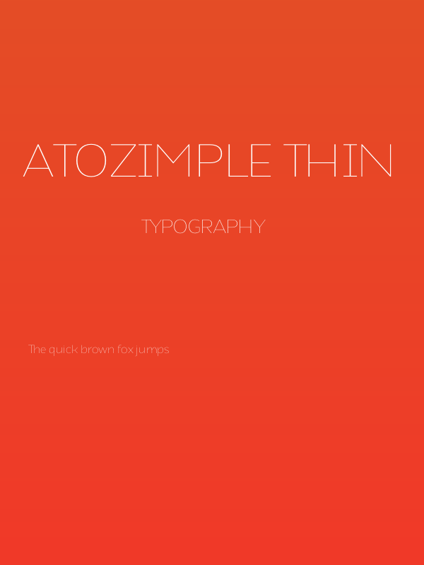 Atozimple Thin Poster