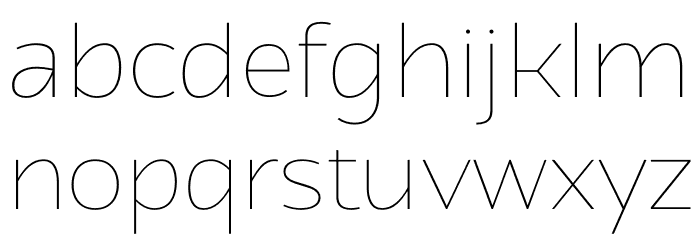 Atozimple Thin Font LOWERCASE
