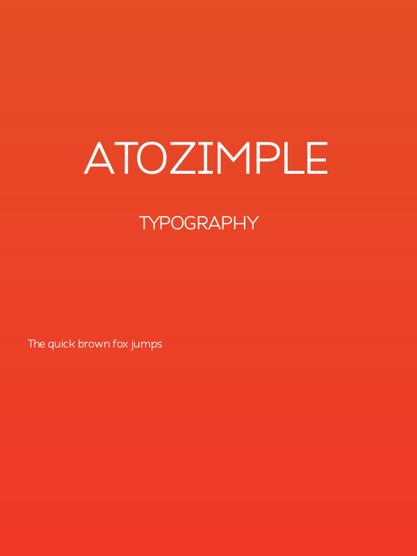Atozimple Poster