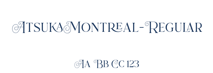 AtsukaMontreal-Regular Font Preview