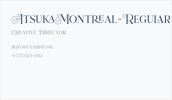AtsukaMontreal-Regular Business Card
