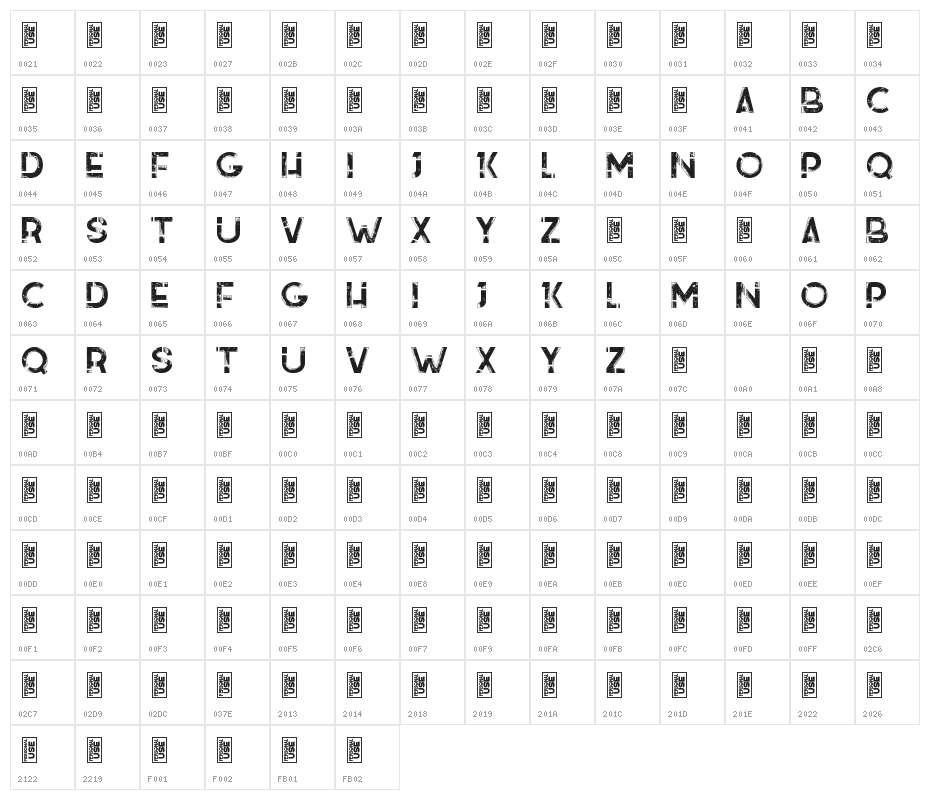 Attack 13 Character Map