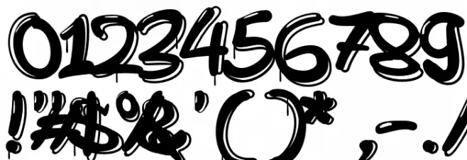 Attack Graffiti Font OTHER CHARS