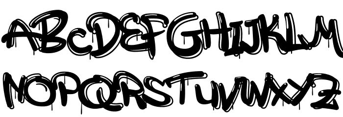 Attack Graffiti Font LOWERCASE