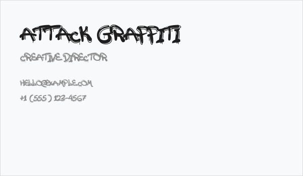 Attack Graffiti Business Card
