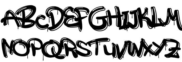 Attack Graffiti Font LOWERCASE