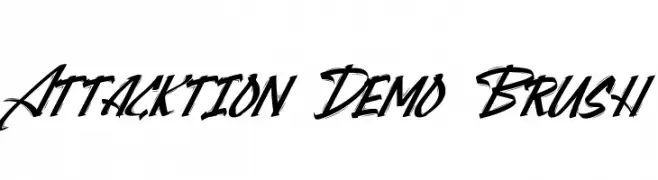 Attacktion Demo Brush  フリーフォントのダウンロード