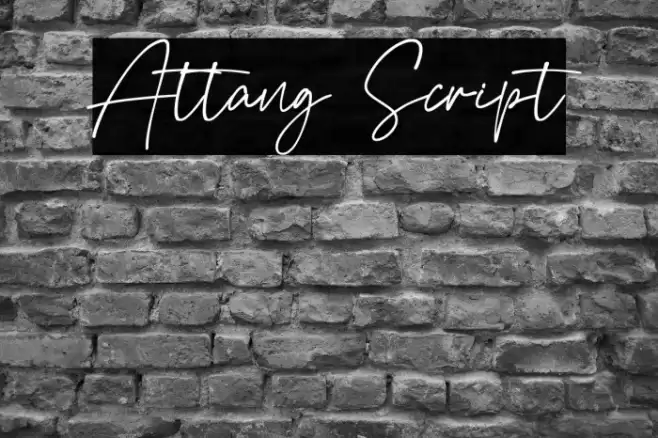 Attang Script Font examples