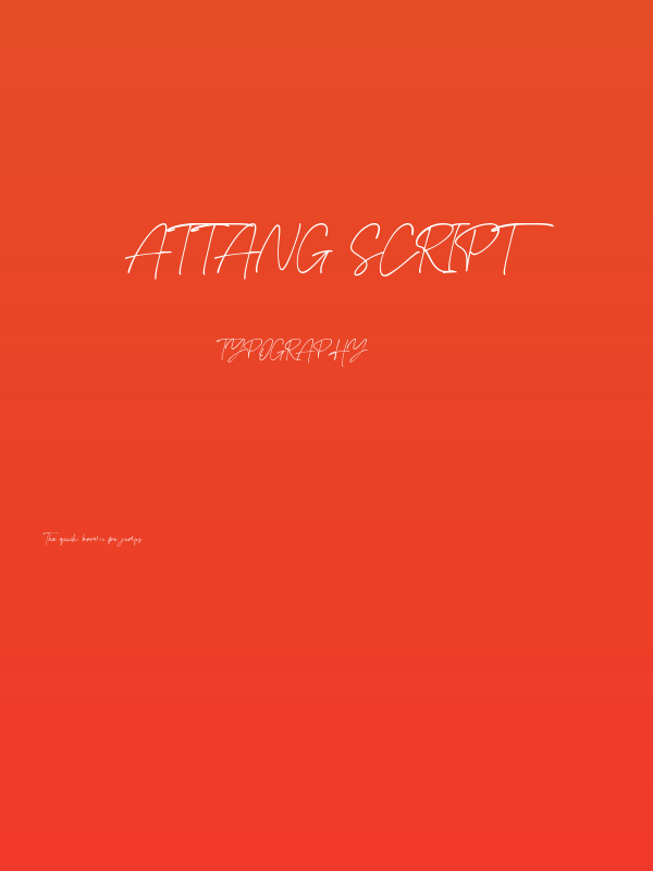 Attang Script Poster