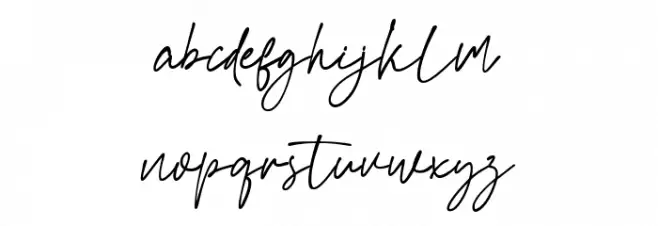Attang Script 字体 小写
