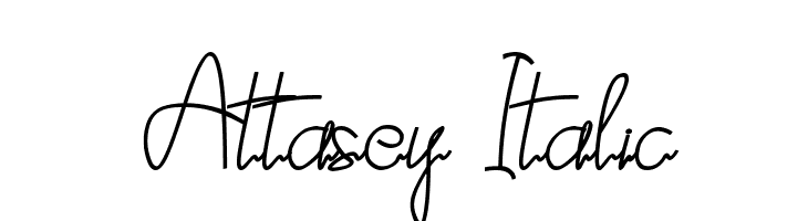 Attasey Italic  baixar fontes gratis