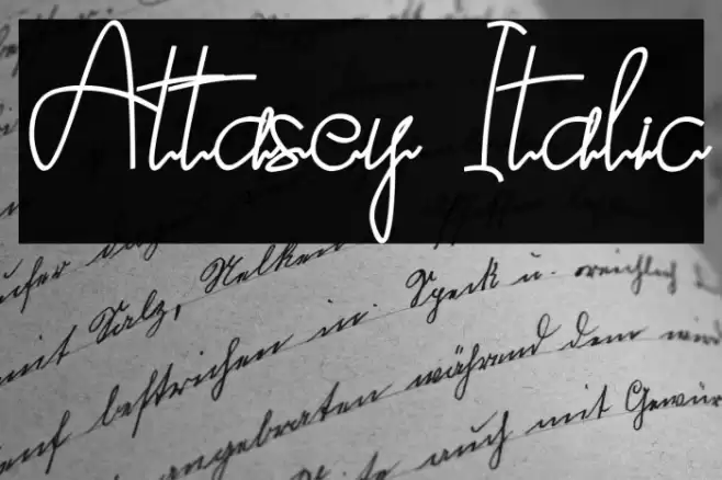 Attasey Italic Font examples