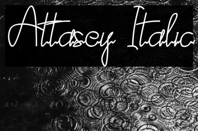 Attasey Italic Font examples