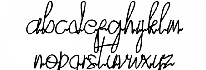 Attasey Italic Caratteri MINUSCOLO