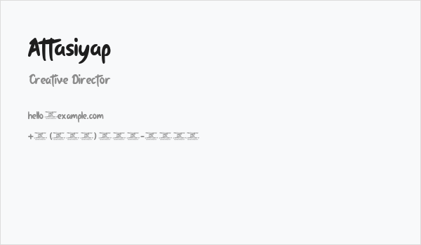 Attasiyap Business Card