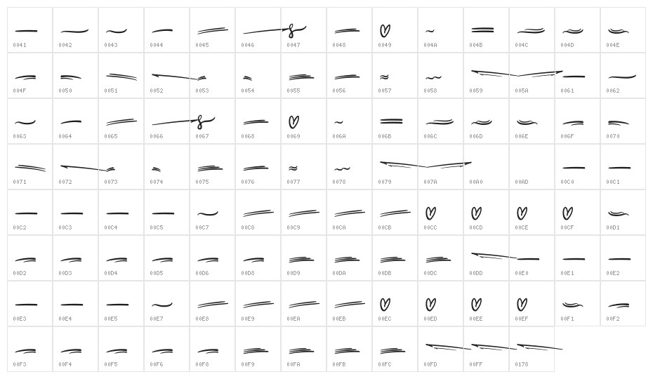 Attaya Extrass Character Map