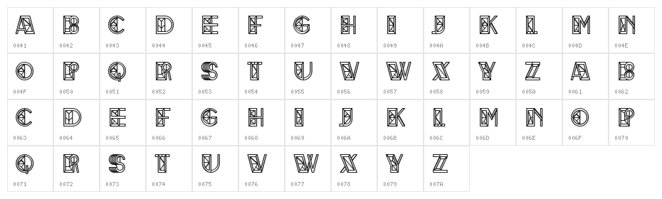 Attentat Regular Character Map