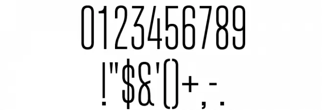 Attentica 4F UltraLight Font OTHER CHARS
