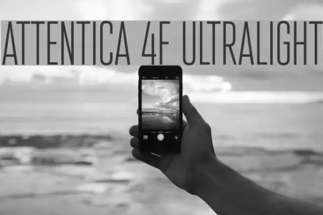 Attentica 4F UltraLight Font examples