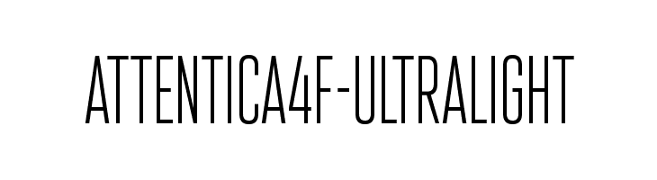 Attentica4F-UltraLight Font