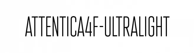 Attentica4F-UltraLight  フリーフォントのダウンロード