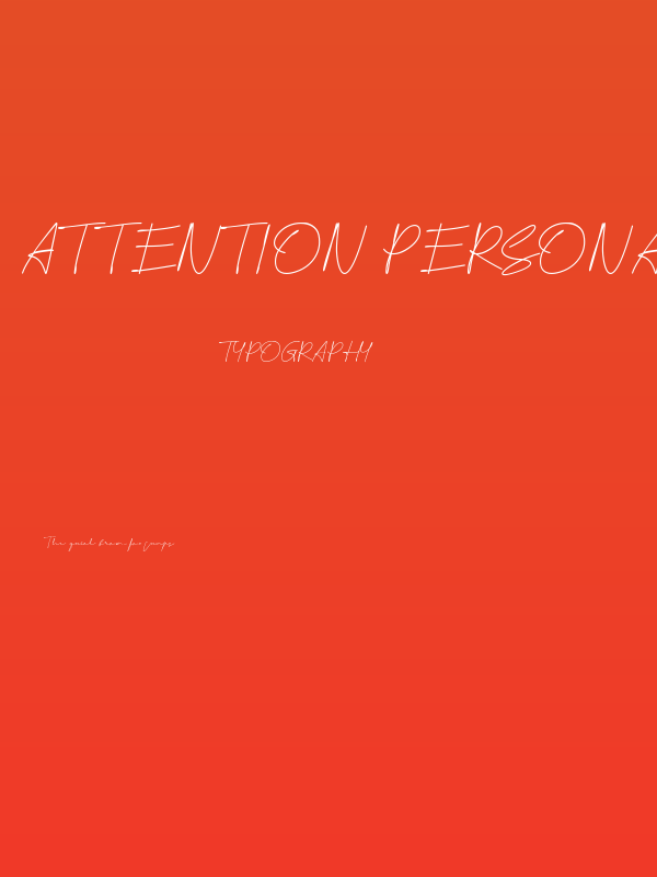 Attention Personal Use Poster