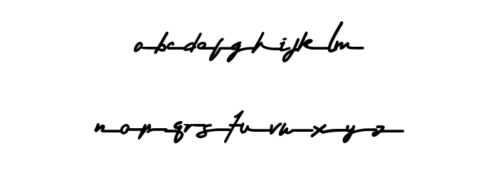 Attention Script Font LOWERCASE