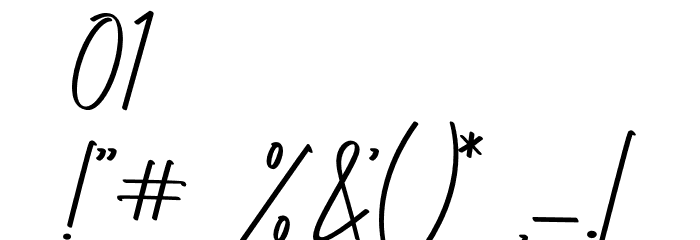 Attention Font OTHER CHARS