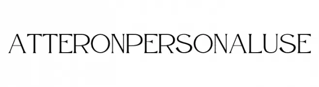 Atteron Personal Use  フリーフォントのダウンロード