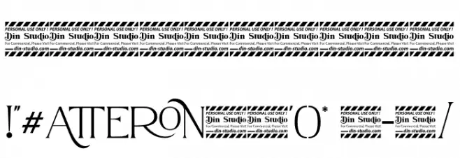 Atteron Personal Use Font OTHER CHARS