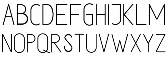 Atthia Demo Sanserif Caratteri MAIUSCOLE