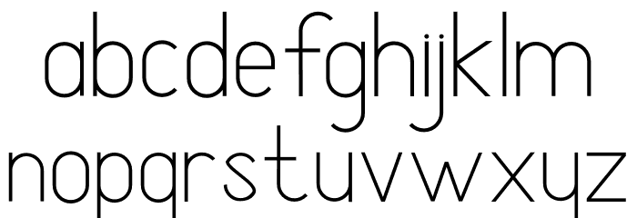 Atthia Sanserif Font LOWERCASE