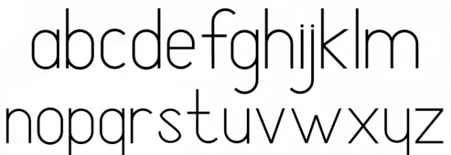Atthia Sanserif Caratteri MINUSCOLO