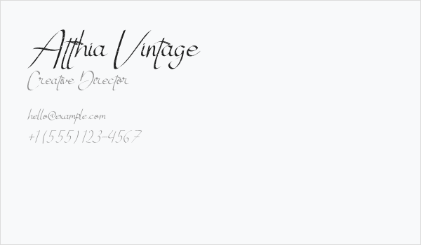 Atthia Vintage Business Card