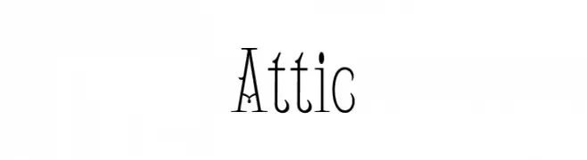 Attic  フリーフォントのダウンロード