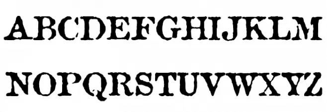 Attic フォント 大文字