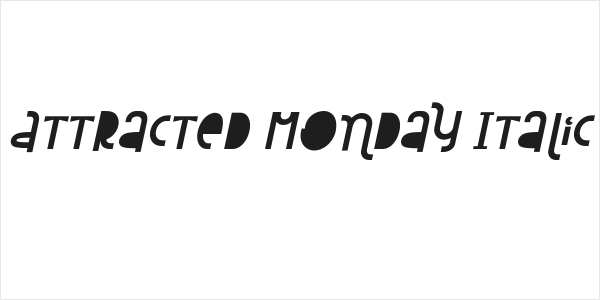 Attracted Monday Italic Logo