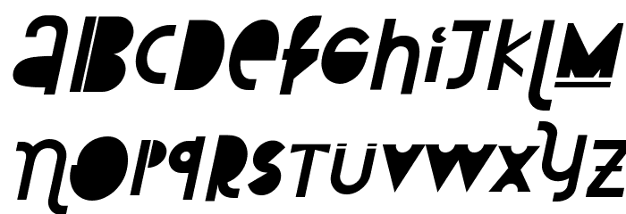 Attracted Monday Italic Font LOWERCASE