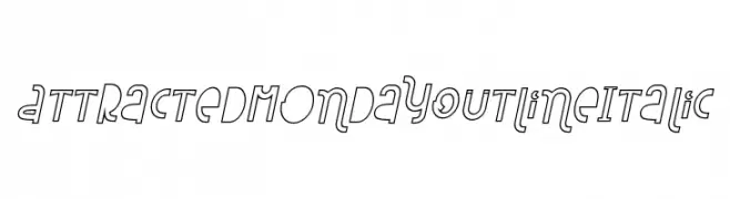 Attracted Monday Outline Italic 