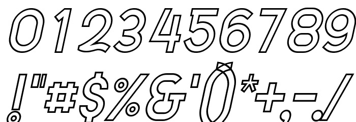 Attracted Monday Outline Italic Font OTHER CHARS