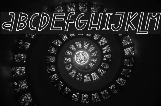 Attracted Monday Outline Italic Font examples