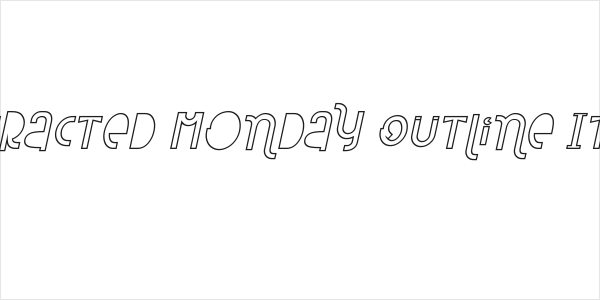 Attracted Monday Outline Italic Logo