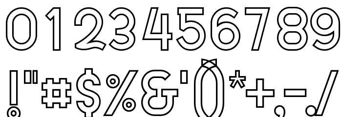 Attracted Monday Outline Font OTHER CHARS