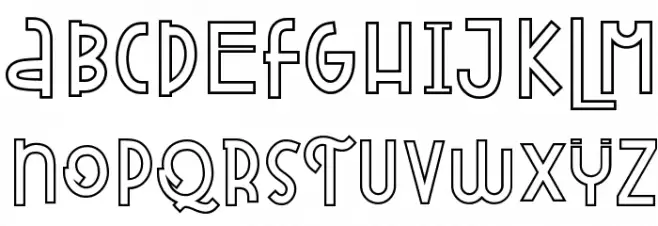 Attracted Monday Outline Font Litere mari