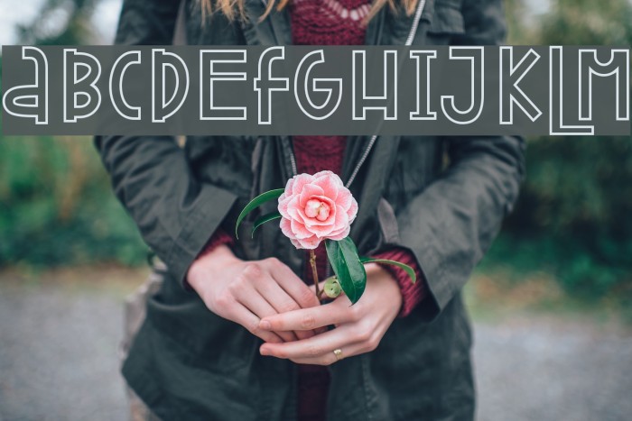 Attracted Monday Outline Font examples