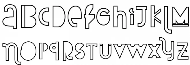Attracted Monday Outline フォント 小文字